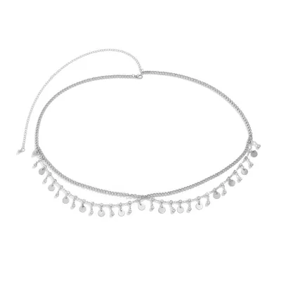 Simple Multi-Layer Rhinestone Tassel Waist Chain