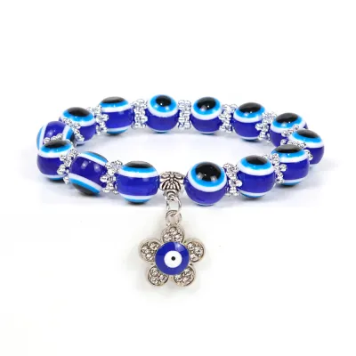 Fashion Beaded Evil Eye Pendant Bracelet For Women
