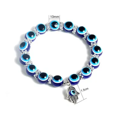 Fashion Beaded Evil Eye Pendant Bracelet For Women