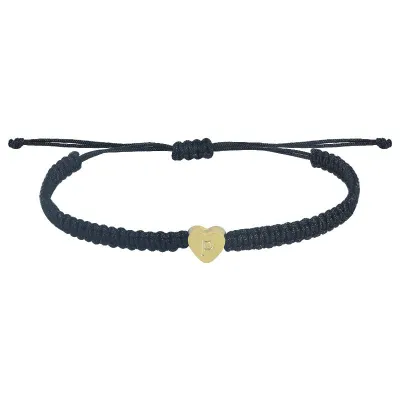 Simple Alphabet Stainless Steel Woven Cord Bracelet