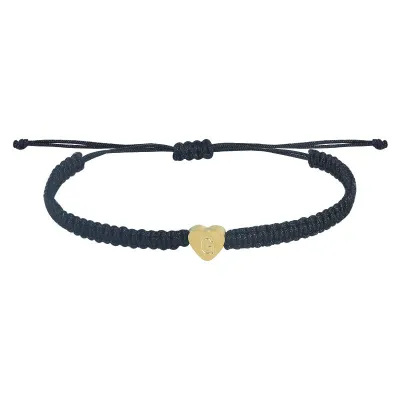 Simple Alphabet Stainless Steel Woven Cord Bracelet