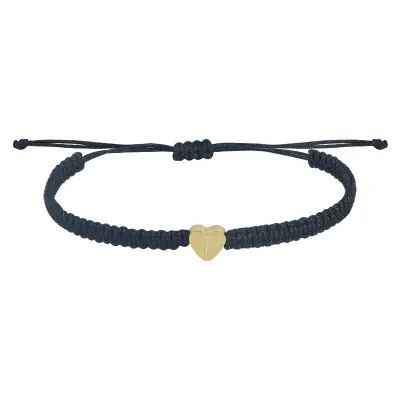 Simple Alphabet Stainless Steel Woven Cord Bracelet