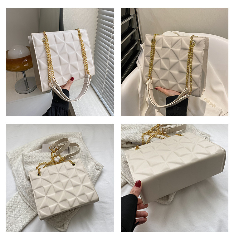 Wholesale Women Fashion Simple Solid Color Chain Shoulder Bag