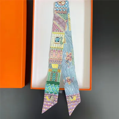 Women Fashion Casual Graffiti Printed Ribbon Headband Scarf