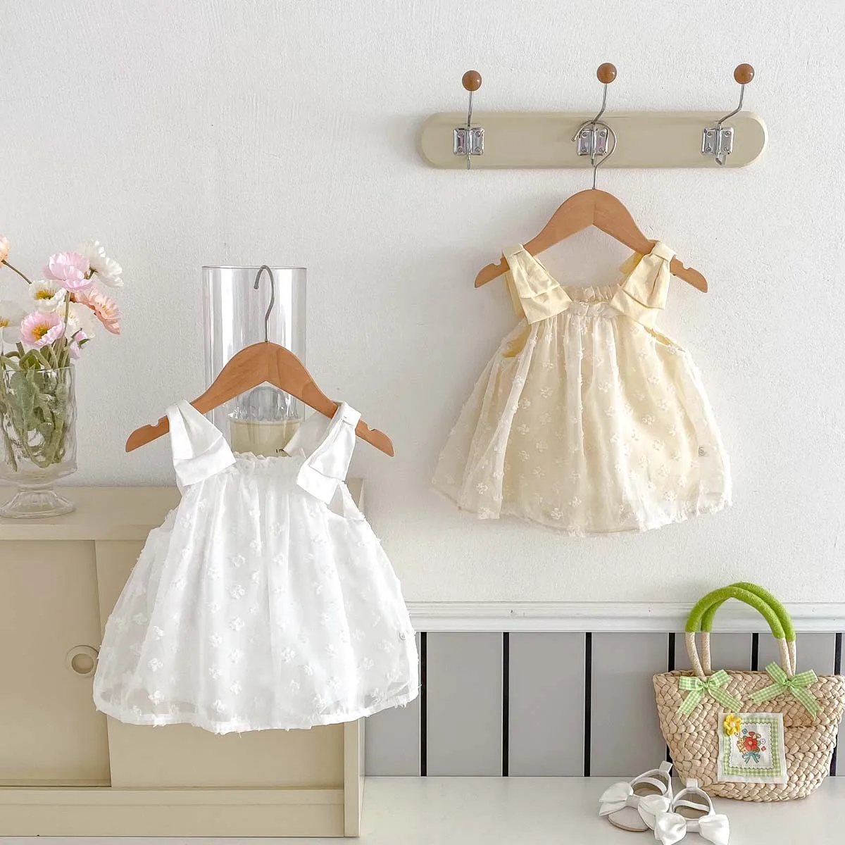 Kids Baby Girls Casual Cute Sleeveless Mesh Triangle Climb Romper Princess 100% Cotton