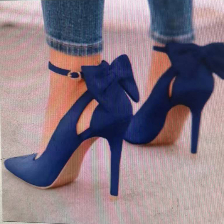 Wholesale Women Fashion Elegant Solid Color Bowknot Pointed