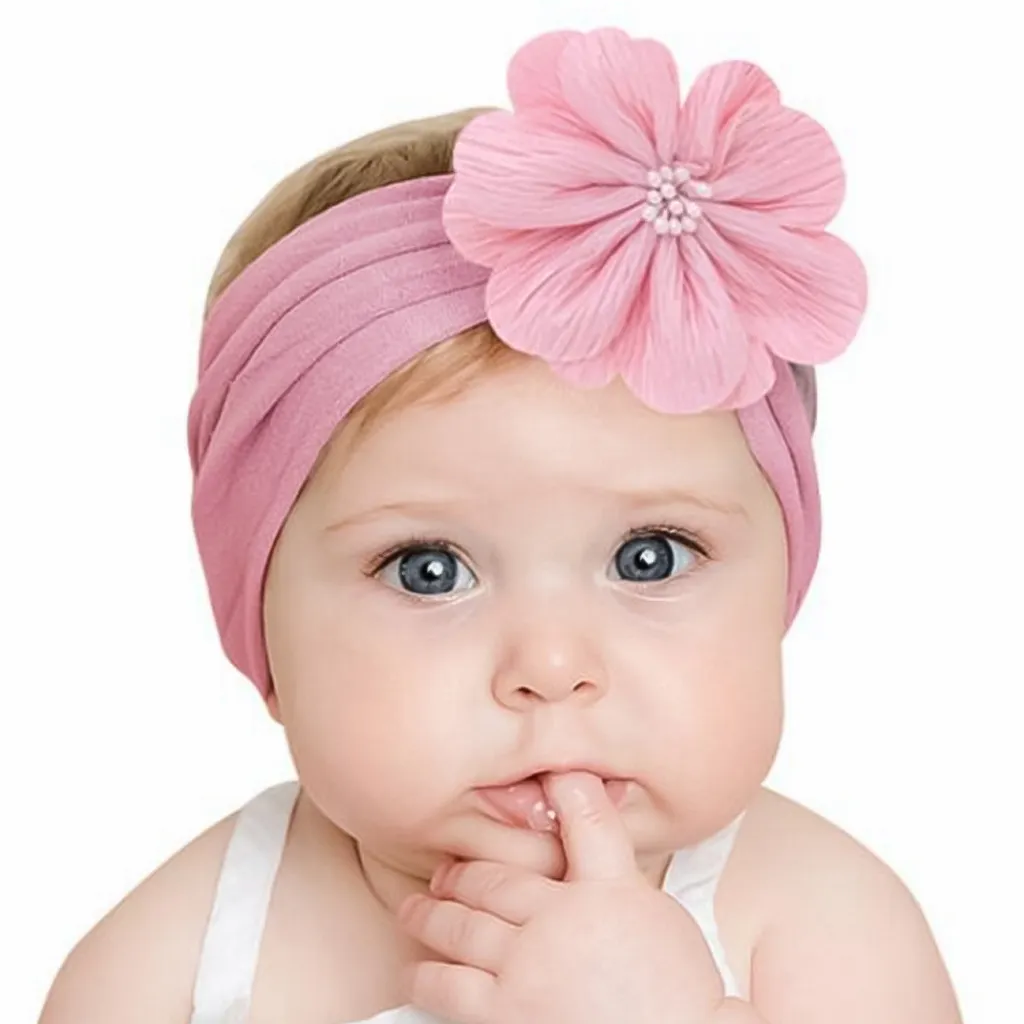Kids Unisex Cute Flower Plaid Nylon Hair Band