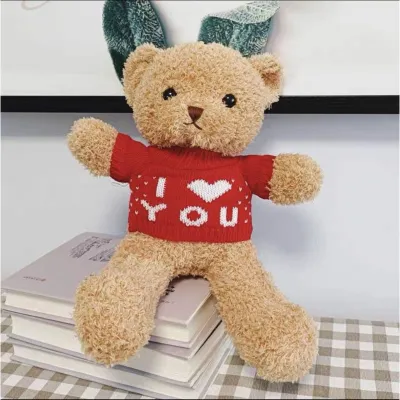 Valentine Bear Couple Gift I Love You Teddy Bear Brown Plush Toy Doll