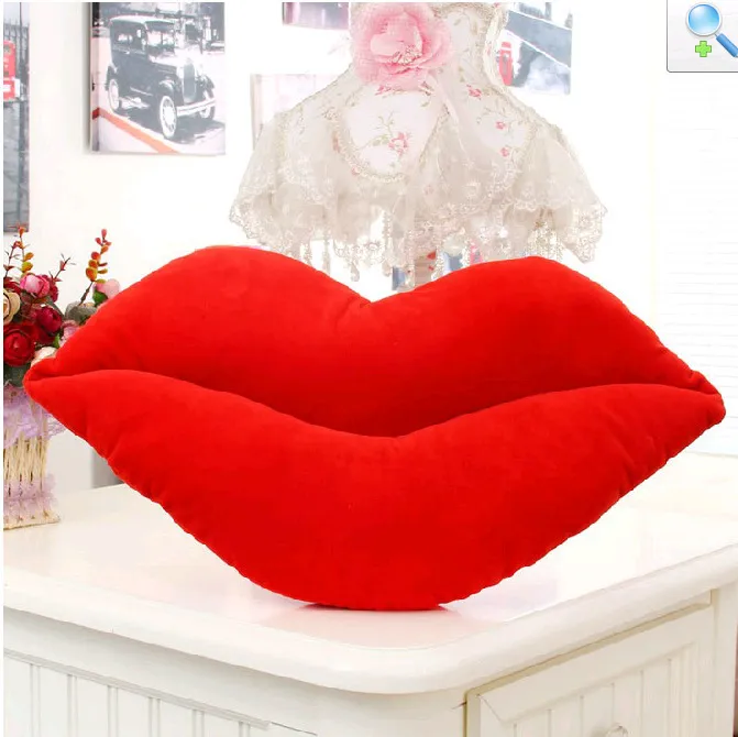 50cm Sexy Red Lips Creative Novelty Plush Doll Valentine's Day Gift
