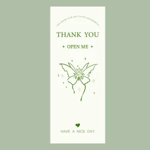 Simple Thank You Slogan Box Sealing Sticker 50piece/Pack Coated Paper Adhesive