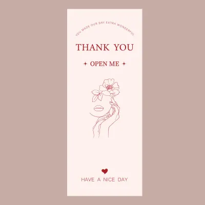 Simple Thank You Slogan Box Sealing Sticker 50piece/Pack Coated Paper Adhesive