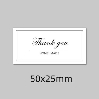 Small Size Rectangle Thank You Sealing Sticker - Copper Plate Adhesive for Packaging Decoration