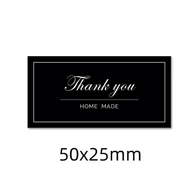 Small Size Rectangle Thank You Sealing Sticker - Copper Plate Adhesive for Packaging Decoration