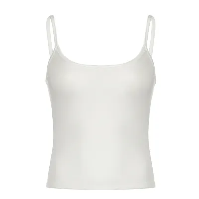 Women Sexy Simple Solid Color Camisole Crop Top