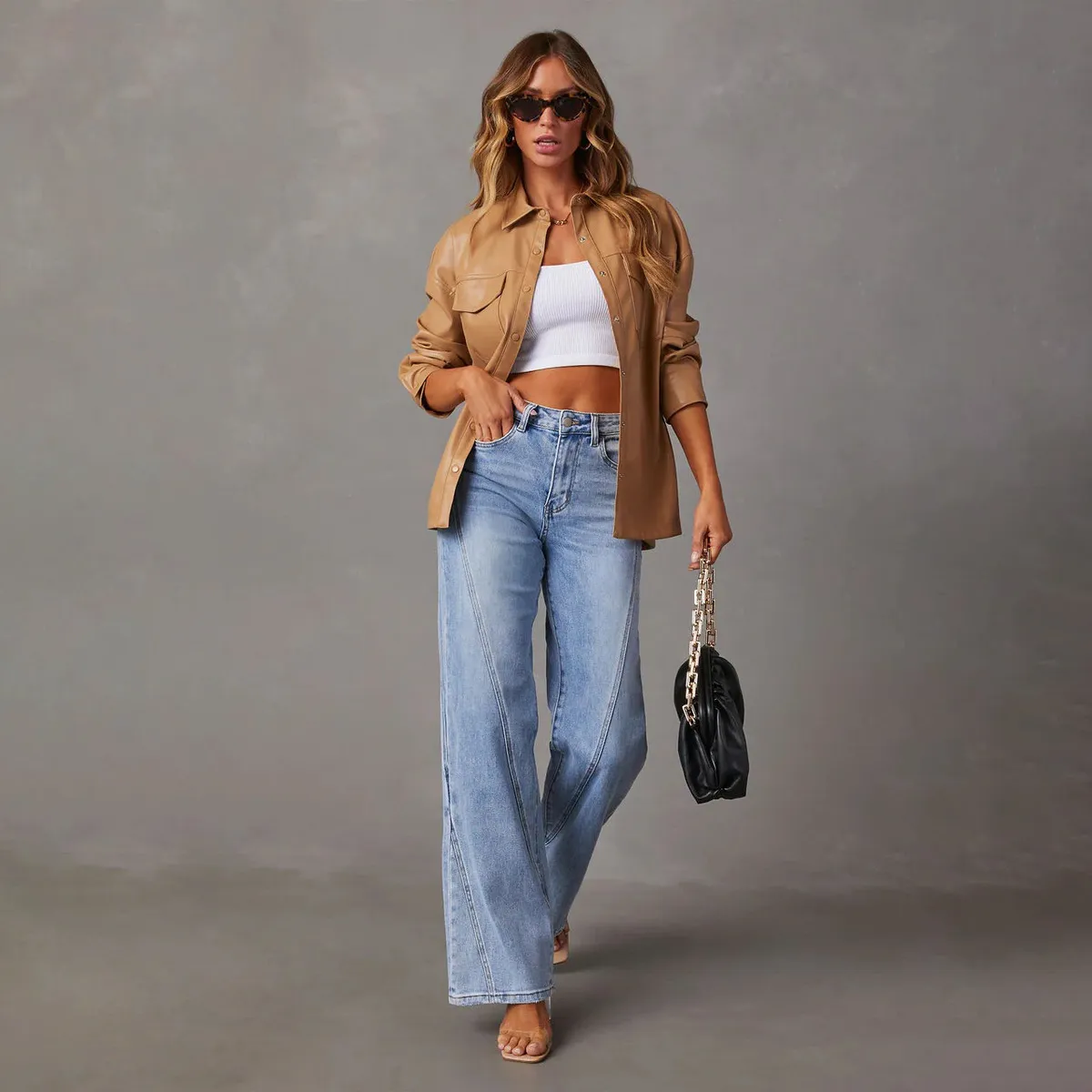 Women Casual High Waist Loose Denim Jeans