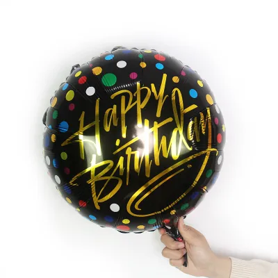 Happy Birthday Aluminum Decorative Ball