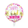 18 Inch Pink Gold Wave Birthday