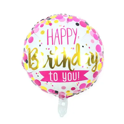 Happy Birthday Aluminum Decorative Ball