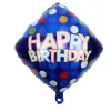 HE Blue Wave Point Square Birthday (55*50Cm)