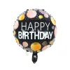18 Inch Black Wave Dot Birthday