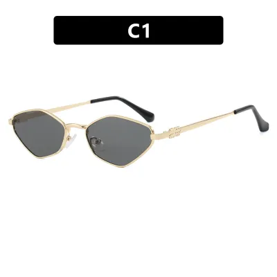 Women's Fashion Simple Rhombus Metal Sunglasses