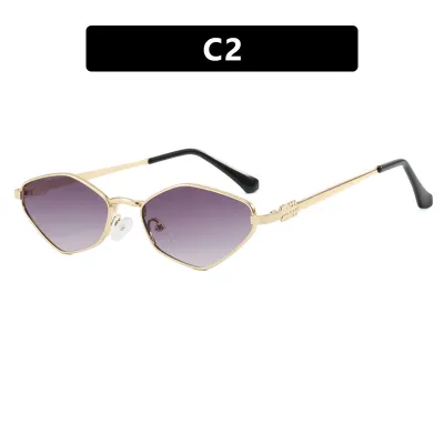 Women's Fashion Simple Rhombus Metal Sunglasses