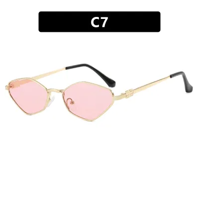Women's Fashion Simple Rhombus Metal Sunglasses