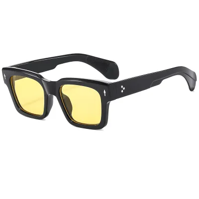 Men Fashion Simple Small Frame Leopard Sunglasses