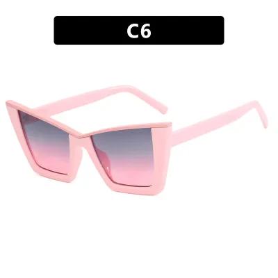 Fashion Large Frame Cat'S Eye Sunglasses with Butterfly Box Style PC Frame
