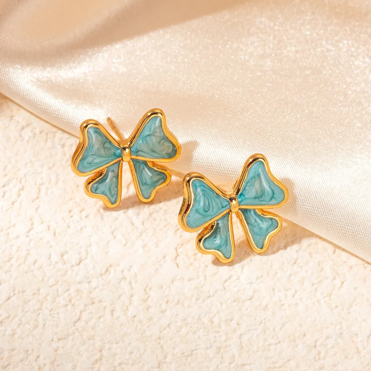Women's Fashion Multicolor Butterfly Pearl Drop Earrings