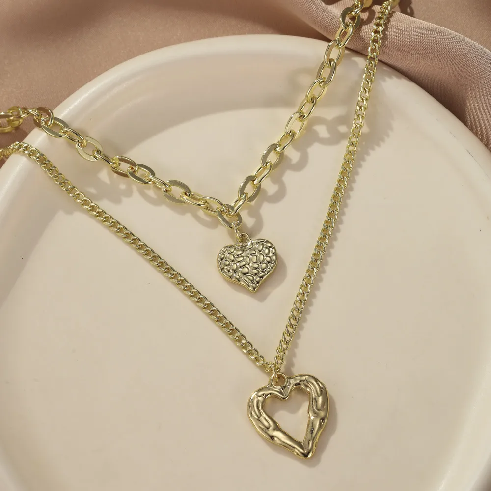 Women Fashion Angel Wings Love Multi Layer Chain Necklace