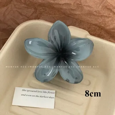 Fashion Gradient Egg Flower Hair Grab Clip