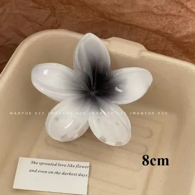 Fashion Gradient Egg Flower Hair Grab Clip