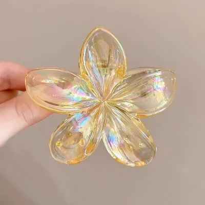 Fashion Gradient Egg Flower Hair Grab Clip