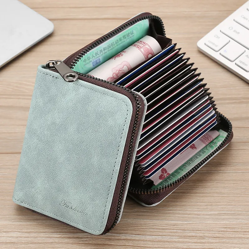 Fashion Solid Color Multi-Card Large Capacity Card Bags Wallets