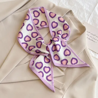 Women Fashion Floral Printed Long Silk Scarf