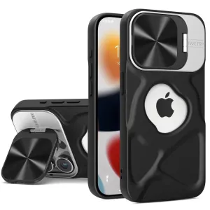 Fashion All-Inclusive Magnetic Silicone Hidden Lens Bracket Iphone Case