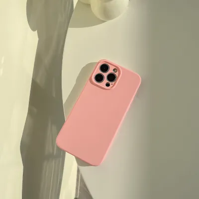 Fashion Simple Solid Color Liquid Silicone iPhone Case
