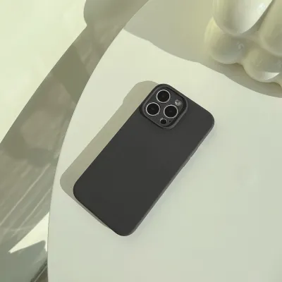 Fashion Simple Solid Color Liquid Silicone iPhone Case