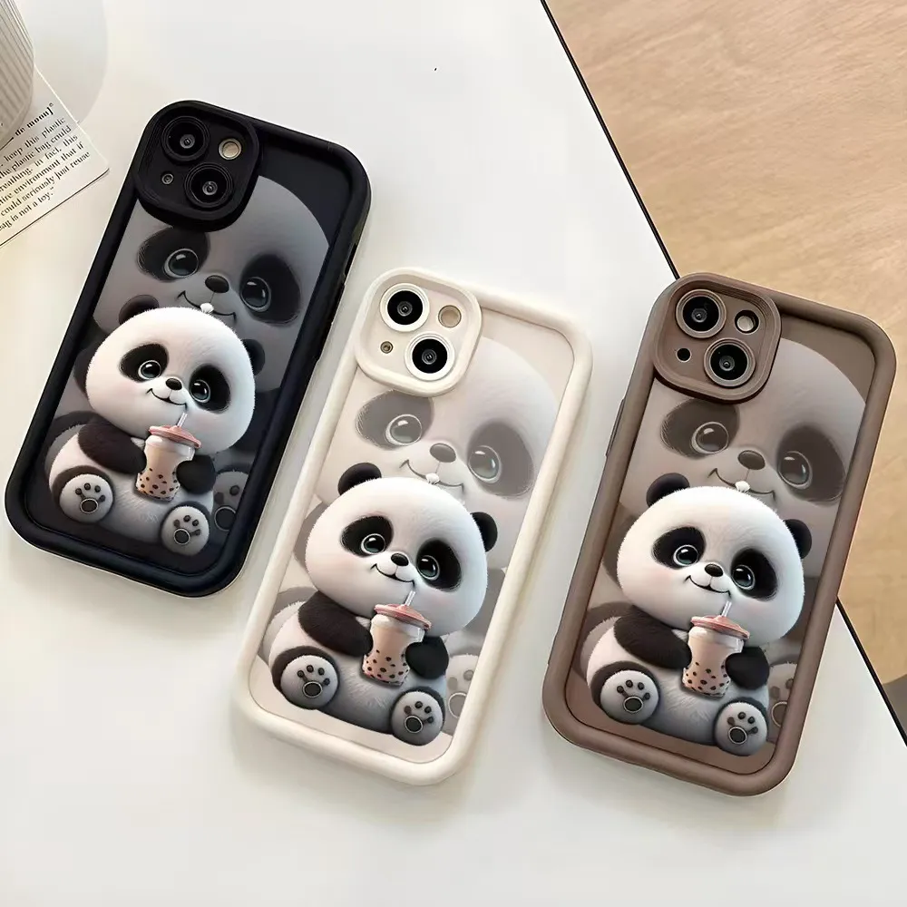 Fashion Cute Panda Soft Multicolor TPU iPhone Case