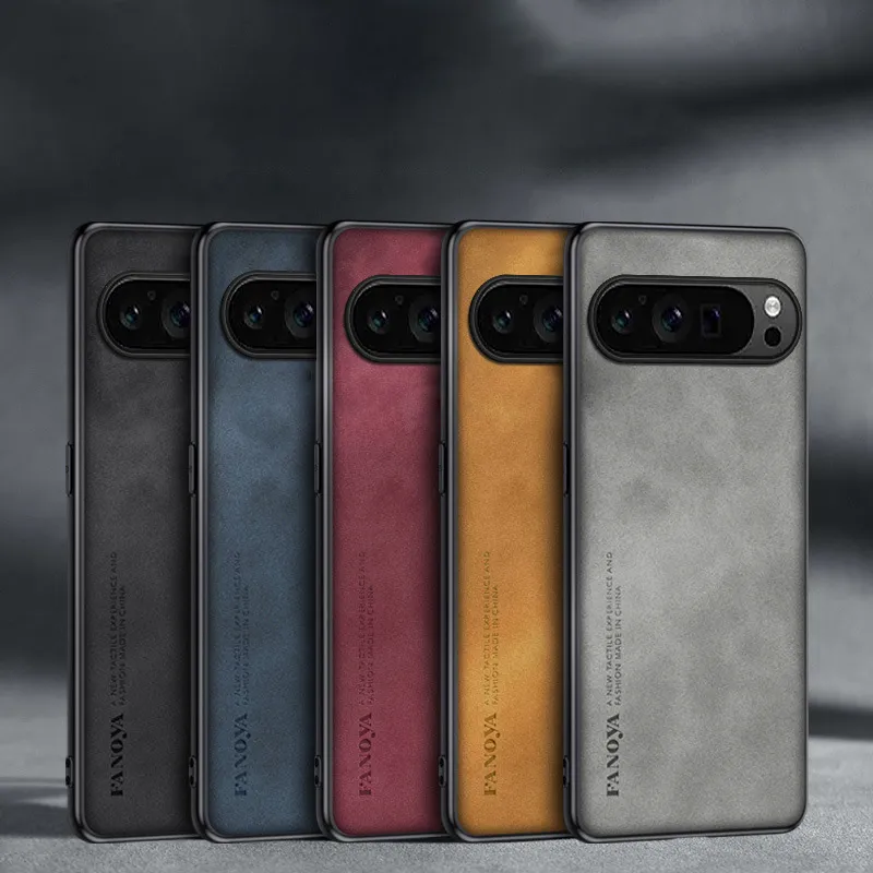 Fashion Solid Color PU Leather Google Thin Phone Case