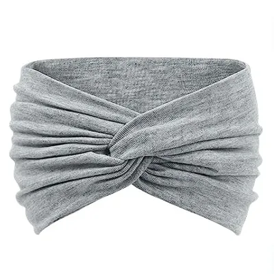 Women Fashion Wide Sports Sweat-Absorbent Plaid Headband