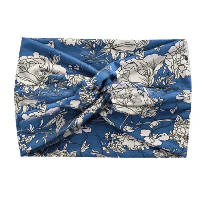 Women Fashion Wide Sports Sweat-Absorbent Plaid Headband