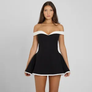Women Fashion Sexy Elegant Off Shoulder Slim Fit Strapless Dress