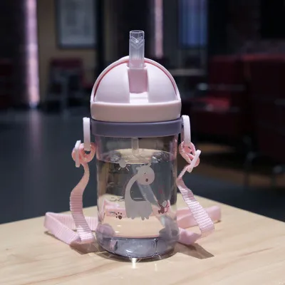 Cartoon Children Scale Drop-Proof Suction-Proof Water Cup for Home Kitchen