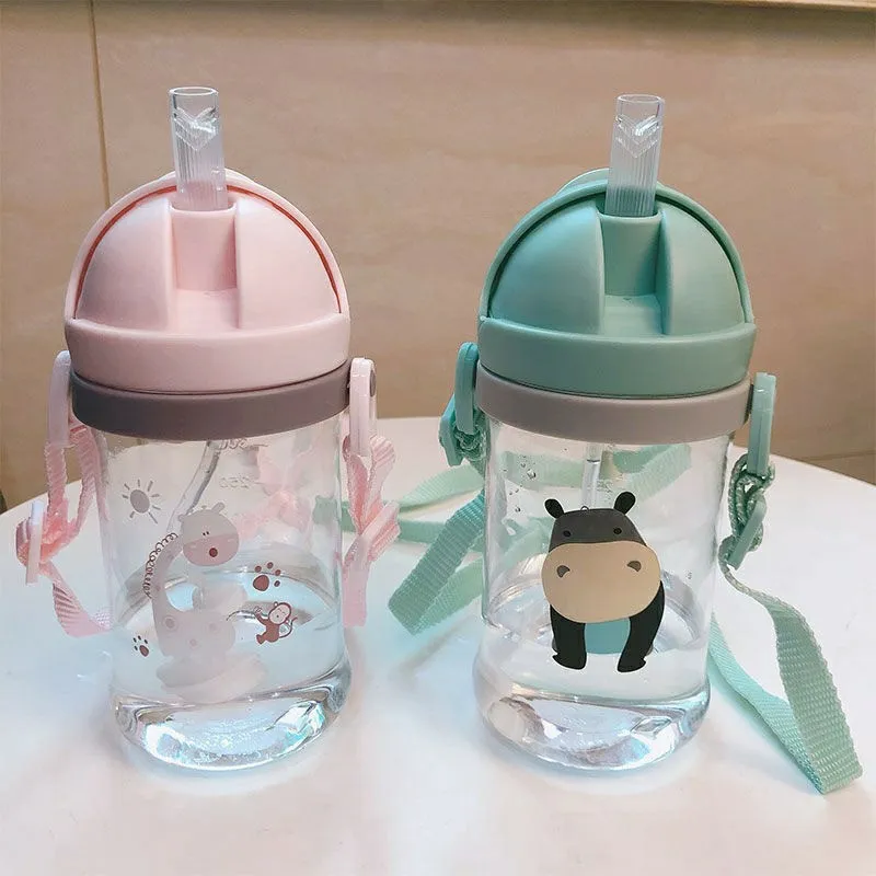Cartoon Children Scale Drop-Proof Suction-Proof Water Cup for Home Kitchen