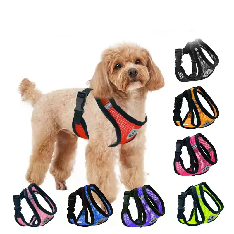 Pet Dog Nylon Outdoor Reflective Traction Rope Collar Clothes