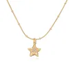 Gold Fold Five-Pointed Star Bead Chain