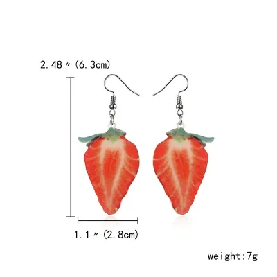Fashion Creative Acrylic Fruit Earrings