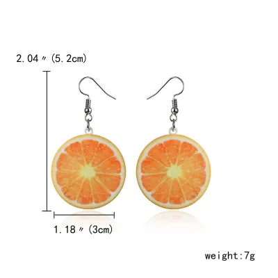 Fashion Creative Acrylic Fruit Earrings